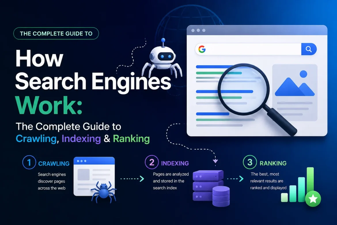 How Search Engines Work: The Complete Guide to Crawling, Indexing & Ranking